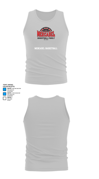 Tank Top, Mercadel Basketball, Men's Basketball, Teamtime, Team time, sublimation, custom sports apparel, team uniforms, spirit wear, spiritwear, sports uniforms, custom shirts, team store, custom team store, fundraiser sports, apparel fundraiser