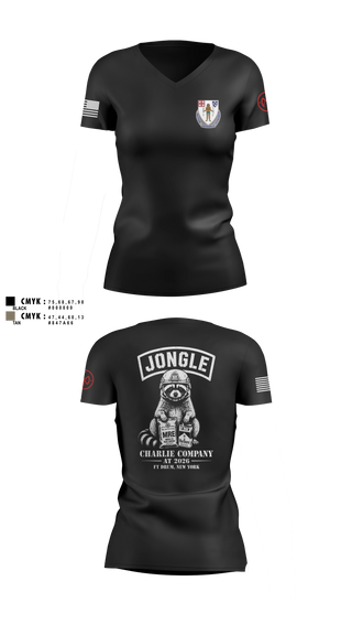 Womens Short Sleeve Vneck Shirt, 1/182 1st Platoon, National Guard, Teamtime, Team time, sublimation, custom sports apparel, team uniforms, spirit wear, spiritwear, sports uniforms, custom shirts, team store, custom team store, fundraiser sports, apparel fundraiser