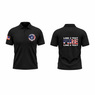 Short Sleeve Performance Polo, San Jose Fire & Rescue, Fire Department, Teamtime, Team time, sublimation, custom sports apparel, team uniforms, spirit wear, spiritwear, sports uniforms, custom shirts, team store, custom team store, fundraiser sports, apparel fundraiser