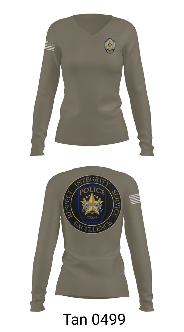 Womens Long Sleeve Vneck Shirt, Princeton Police Department, Police, Teamtime, Team time, sublimation, custom sports apparel, team uniforms, spirit wear, spiritwear, sports uniforms, custom shirts, team store, custom team store, fundraiser sports, apparel fundraiser