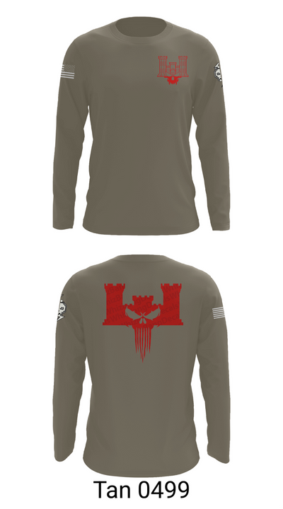 B co 334th BEB 63432042 Long Sleeve Performance Shirt 66