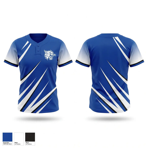 Two Button Softball Jersey, Holton, Softball, Teamtime, Team time, sublimation, custom sports apparel, team uniforms, spirit wear, spiritwear, sports uniforms, custom shirts, team store, custom team store, fundraiser sports, apparel fundraiser