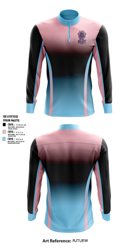 Quarter Zip Jacket, BAU SELECT, Men's Basketball, Teamtime, Team time, sublimation, custom sports apparel, team uniforms, spirit wear, spiritwear, sports uniforms, custom shirts, team store, custom team store, fundraiser sports, apparel fundraiser