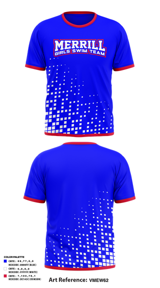 Short Sleeve Performance Shirt, Merrill Girls Swim Team, Swimming, Teamtime, Team time, sublimation, custom sports apparel, team uniforms, spirit wear, spiritwear, sports uniforms, custom shirts, team store, custom team store, fundraiser sports, apparel fundraiser