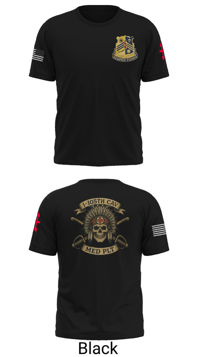 1-105th cavalry 36351622 Short Sleeve Performance Shirt - 36