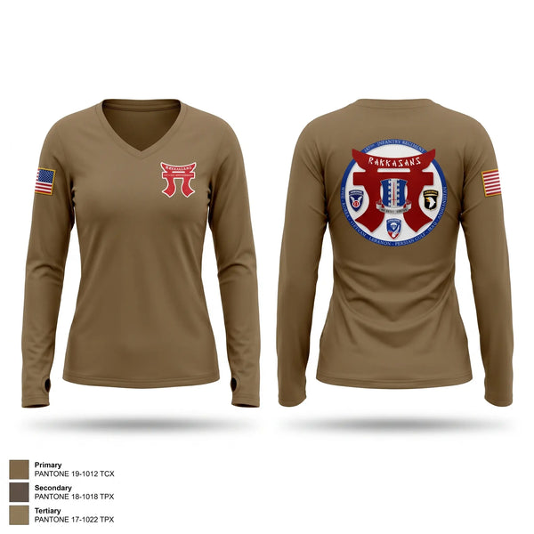 Womens Long Sleeve Vneck Shirt, Rakkasans, Army, Teamtime, Team time, sublimation, custom sports apparel, team uniforms, spirit wear, spiritwear, sports uniforms, custom shirts, team store, custom team store, fundraiser sports, apparel fundraiser