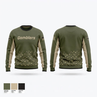 Crew Neck Sweatshirt, Gamblers, Ice Hockey, Teamtime, Team time, sublimation, custom sports apparel, team uniforms, spirit wear, spiritwear, sports uniforms, custom shirts, team store, custom team store, fundraiser sports, apparel fundraiser