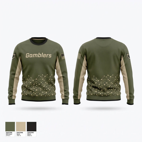 Crew Neck Sweatshirt, Gamblers, Ice Hockey, Teamtime, Team time, sublimation, custom sports apparel, team uniforms, spirit wear, spiritwear, sports uniforms, custom shirts, team store, custom team store, fundraiser sports, apparel fundraiser