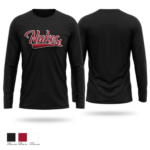 Long Sleeve Performance Shirt, Nukes, Baseball, Teamtime, Team time, sublimation, custom sports apparel, team uniforms, spirit wear, spiritwear, sports uniforms, custom shirts, team store, custom team store, fundraiser sports, apparel fundraiser