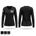 Personnel and Organizational Readiness Battalion Women's Long Sleeve V-neck Shirt - 1