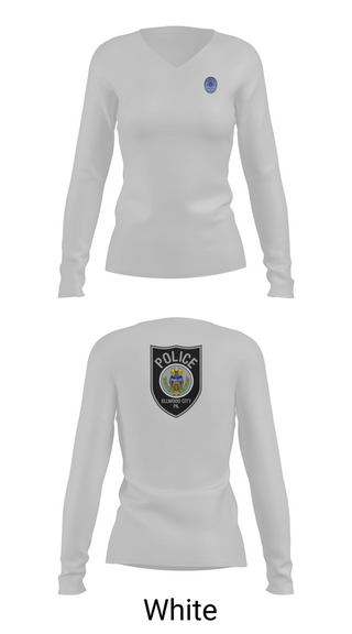 Womens Long Sleeve Vneck Shirt, Ellwood city police, Police, Teamtime, Team time, sublimation, custom sports apparel, team uniforms, spirit wear, spiritwear, sports uniforms, custom shirts, team store, custom team store, fundraiser sports, apparel fundraiser