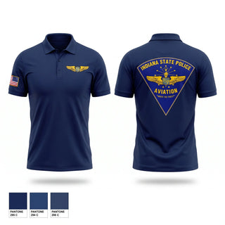 Short Sleeve Performance Polo, Indiana State Police Aviation Unit, Police, Teamtime, Team time, sublimation, custom sports apparel, team uniforms, spirit wear, spiritwear, sports uniforms, custom shirts, team store, custom team store, fundraiser sports, apparel fundraiser