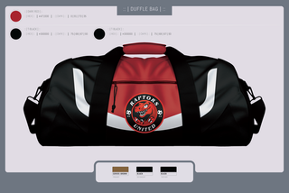 Duffle Bag, Raptors United, Men's Soccer, Teamtime, Team time, sublimation, custom sports apparel, team uniforms, spirit wear, spiritwear, sports uniforms, custom shirts, team store, custom team store, fundraiser sports, apparel fundraiser