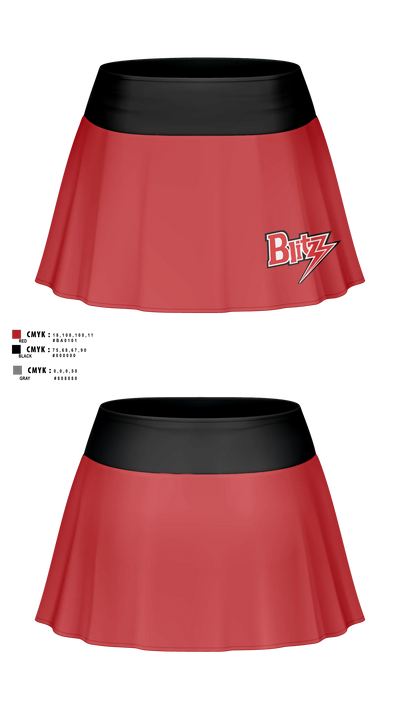 Chicago Blitz Youth Football and Cheer Lacrosse Skort - 2