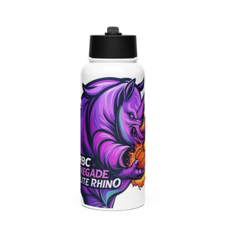 RBC Renegade Elite Rhinos Stainless Steel Water Bottle with a Straw Lid