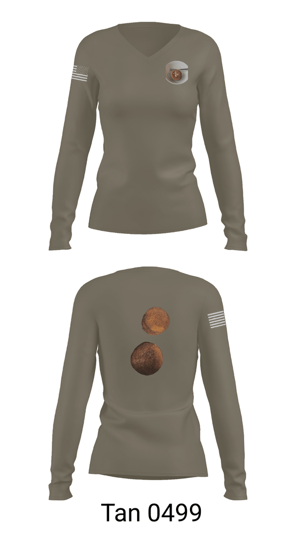 Womens Long Sleeve Vneck Shirt, Thh, Army, Teamtime, Team time, sublimation, custom sports apparel, team uniforms, spirit wear, spiritwear, sports uniforms, custom shirts, team store, custom team store, fundraiser sports, apparel fundraiser