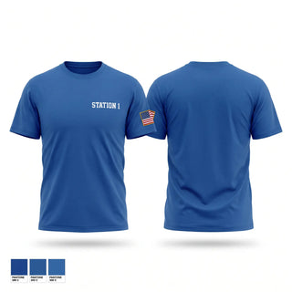 Old School Cotton Feel Shirt, Station 1, Fire Department, Teamtime, Team time, sublimation, custom sports apparel, team uniforms, spirit wear, spiritwear, sports uniforms, custom shirts, team store, custom team store, fundraiser sports, apparel fundraiser