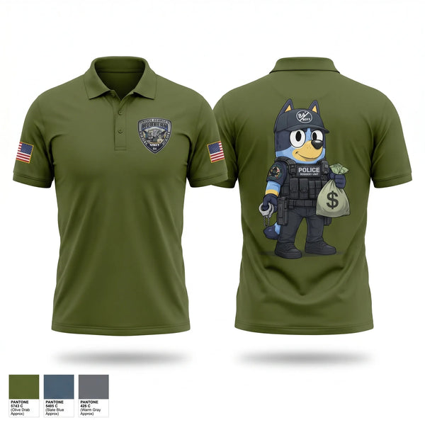 Short Sleeve Performance Polo, Prince George's County Police Robbery Unit, Police, Teamtime, Team time, sublimation, custom sports apparel, team uniforms, spirit wear, spiritwear, sports uniforms, custom shirts, team store, custom team store, fundraiser sports, apparel fundraiser