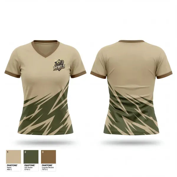 Womens Short Sleeve Vneck Shirt, Rebels FC, Men's Soccer, Teamtime, Team time, sublimation, custom sports apparel, team uniforms, spirit wear, spiritwear, sports uniforms, custom shirts, team store, custom team store, fundraiser sports, apparel fundraiser