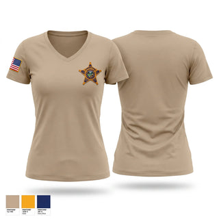 Womens Short Sleeve Vneck Shirt, Davison County, Police, Teamtime, Team time, sublimation, custom sports apparel, team uniforms, spirit wear, spiritwear, sports uniforms, custom shirts, team store, custom team store, fundraiser sports, apparel fundraiser