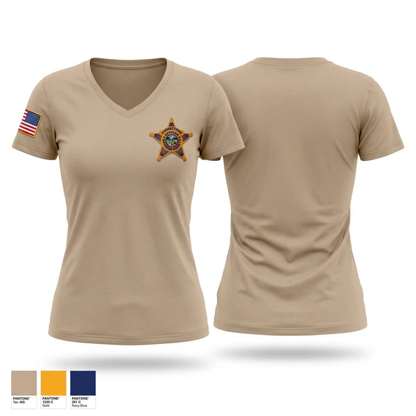 Womens Short Sleeve Vneck Shirt, Davison County, Police, Teamtime, Team time, sublimation, custom sports apparel, team uniforms, spirit wear, spiritwear, sports uniforms, custom shirts, team store, custom team store, fundraiser sports, apparel fundraiser