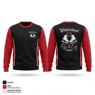 Crew Neck Sweatshirt, Winterland Kiss and Cry Crew, Ice Hockey, Teamtime, Team time, sublimation, custom sports apparel, team uniforms, spirit wear, spiritwear, sports uniforms, custom shirts, team store, custom team store, fundraiser sports, apparel fundraiser