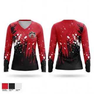 Womens Long Sleeve Vneck Shirt, DCRR, Men's Basketball, Teamtime, Team time, sublimation, custom sports apparel, team uniforms, spirit wear, spiritwear, sports uniforms, custom shirts, team store, custom team store, fundraiser sports, apparel fundraiser