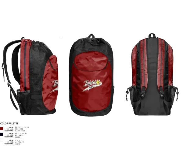 Gear Bag, Inferno, Softball, Teamtime, Team time, sublimation, custom sports apparel, team uniforms, spirit wear, spiritwear, sports uniforms, custom shirts, team store, custom team store, fundraiser sports, apparel fundraiser