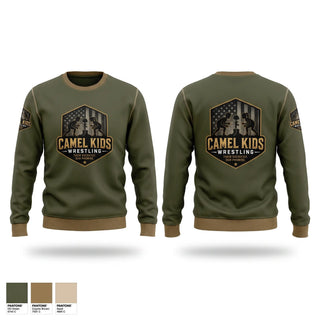 Crew Neck Sweatshirt, Camel kids 2026, Wrestling, Teamtime, Team time, sublimation, custom sports apparel, team uniforms, spirit wear, spiritwear, sports uniforms, custom shirts, team store, custom team store, fundraiser sports, apparel fundraiser