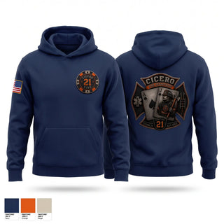 Hoodie, Cicero Fire Department, Fire Department, Teamtime, Team time, sublimation, custom sports apparel, team uniforms, spirit wear, spiritwear, sports uniforms, custom shirts, team store, custom team store, fundraiser sports, apparel fundraiser