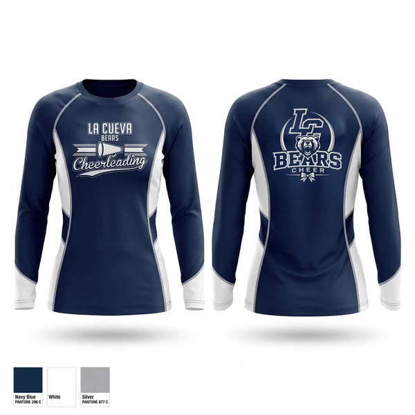 Long Sleeve Performance Shirt, La Cueva Bears, Cheer, Teamtime, Team time, sublimation, custom sports apparel, team uniforms, spirit wear, spiritwear, sports uniforms, custom shirts, team store, custom team store, fundraiser sports, apparel fundraiser