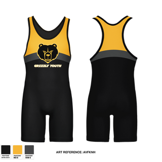 Wrestling Singlet, Grizzly Youth Wrestling Club, Wrestling, Teamtime, Team time, sublimation, custom sports apparel, team uniforms, spirit wear, spiritwear, sports uniforms, custom shirts, team store, custom team store, fundraiser sports, apparel fundraiser