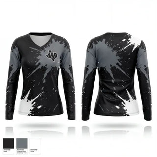 Womens Long Sleeve Vneck Shirt, Winn Maverick Softball, Softball, Teamtime, Team time, sublimation, custom sports apparel, team uniforms, spirit wear, spiritwear, sports uniforms, custom shirts, team store, custom team store, fundraiser sports, apparel fundraiser