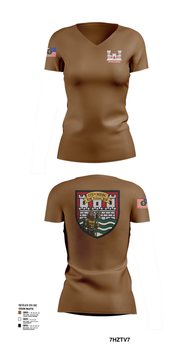 175th MRBC 2368764 Women's Short Sleeve V-neck Shirt - 1