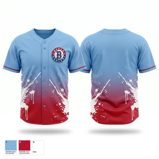Full Button Baseball Jersey, Baker Rangers, Baseball, Teamtime, Team time, sublimation, custom sports apparel, team uniforms, spirit wear, spiritwear, sports uniforms, custom shirts, team store, custom team store, fundraiser sports, apparel fundraiser