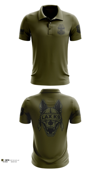 Short Sleeve Performance Polo, LAX Canine Enforcement Officer, Police, Teamtime, Team time, sublimation, custom sports apparel, team uniforms, spirit wear, spiritwear, sports uniforms, custom shirts, team store, custom team store, fundraiser sports, apparel fundraiser