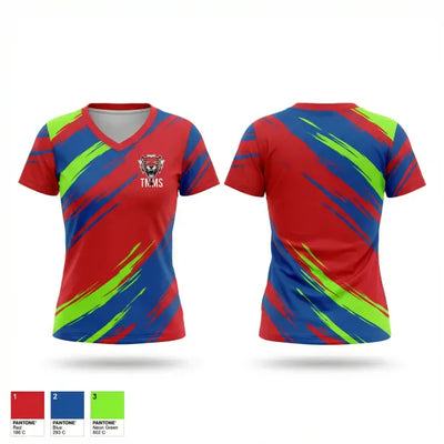 Yau 65479316 Women's Short Sleeve V-neck Shirt - 1
