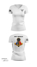 194th AR BDE HRT Medics 51125507 Women's Short Sleeve V-neck Shirt - 22