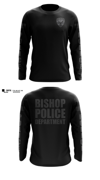 Long Sleeve Performance Shirt, Bishop Police Department, Police, Teamtime, Team time, sublimation, custom sports apparel, team uniforms, spirit wear, spiritwear, sports uniforms, custom shirts, team store, custom team store, fundraiser sports, apparel fundraiser