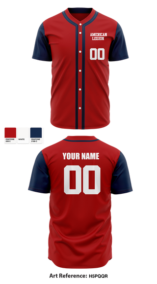Full Button Baseball Jersey, American Legion, Baseball, Teamtime, Team time, sublimation, custom sports apparel, team uniforms, spirit wear, spiritwear, sports uniforms, custom shirts, team store, custom team store, fundraiser sports, apparel fundraiser