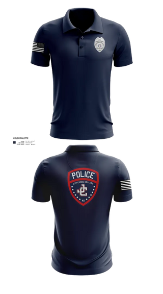 Short Sleeve Performance Polo, Jefferson College Police Department, Police, Teamtime, Team time, sublimation, custom sports apparel, team uniforms, spirit wear, spiritwear, sports uniforms, custom shirts, team store, custom team store, fundraiser sports, apparel fundraiser