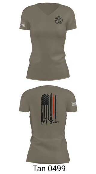 Womens Short Sleeve Vneck Shirt, Odessa Fire Department, Fire Department, Teamtime, Team time, sublimation, custom sports apparel, team uniforms, spirit wear, spiritwear, sports uniforms, custom shirts, team store, custom team store, fundraiser sports, apparel fundraiser