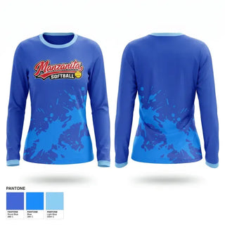 Manzanita Softball 24227643 Womens Long Sleeve Vneck Shirt  1, Manzanita Softball, Softball, Teamtime, Team time, sublimation, custom sports apparel, team uniforms, spirit wear, spiritwear, sports uniforms, custom shirts, team store, custom team store, fundraiser sports, apparel fundraiser