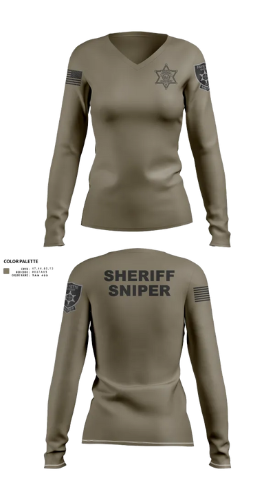 Fayette County Sheriff WV 38752837 Women's Long Sleeve V-neck Shirt - 230