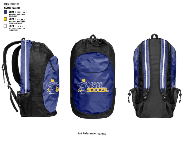 Gear Bag, Mass Soccer, Men's Soccer, Teamtime, Team time, sublimation, custom sports apparel, team uniforms, spirit wear, spiritwear, sports uniforms, custom shirts, team store, custom team store, fundraiser sports, apparel fundraiser