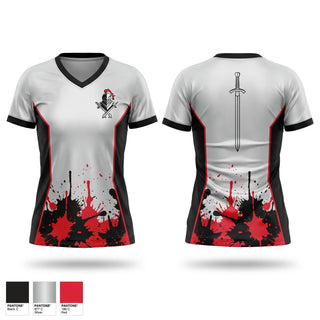 Womens Short Sleeve Vneck Shirt, Knights Track Club, Track & Field, Teamtime, Team time, sublimation, custom sports apparel, team uniforms, spirit wear, spiritwear, sports uniforms, custom shirts, team store, custom team store, fundraiser sports, apparel fundraiser