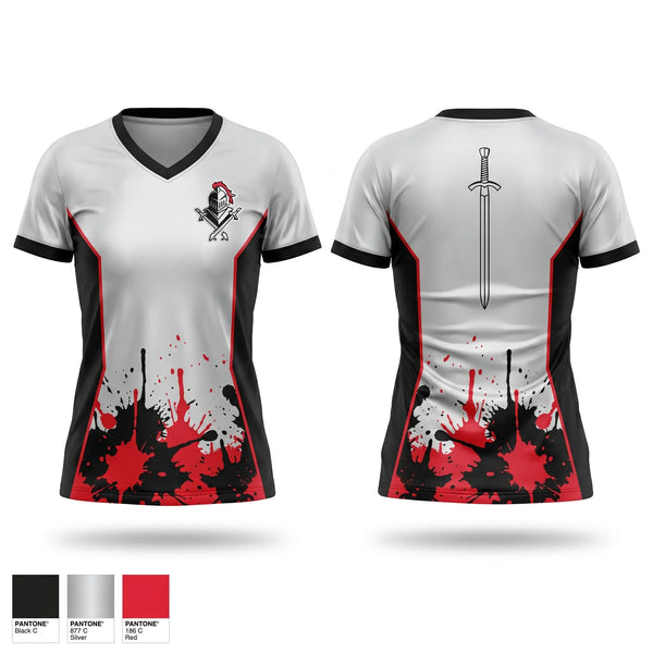 Womens Short Sleeve Vneck Shirt, Knights Track Club, Track & Field, Teamtime, Team time, sublimation, custom sports apparel, team uniforms, spirit wear, spiritwear, sports uniforms, custom shirts, team store, custom team store, fundraiser sports, apparel fundraiser
