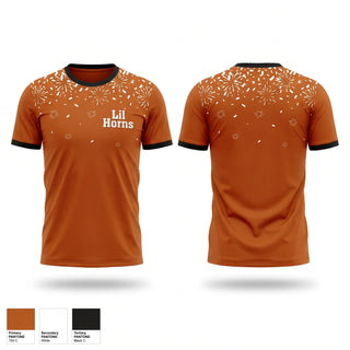 Short Sleeve Performance Shirt, Lil’ Horns, Softball, Teamtime, Team time, sublimation, custom sports apparel, team uniforms, spirit wear, spiritwear, sports uniforms, custom shirts, team store, custom team store, fundraiser sports, apparel fundraiser