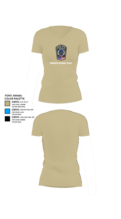 Pennridge Regional Police 51879565 Women's Short Sleeve V-neck Shirt - 80