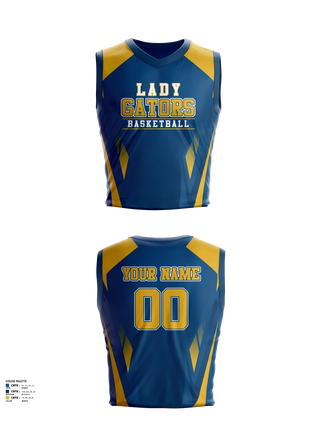 Womens Basketball Jersey, Lady Gators Basketball, Women's Basketball, Teamtime, Team time, sublimation, custom sports apparel, team uniforms, spirit wear, spiritwear, sports uniforms, custom shirts, team store, custom team store, fundraiser sports, apparel fundraiser